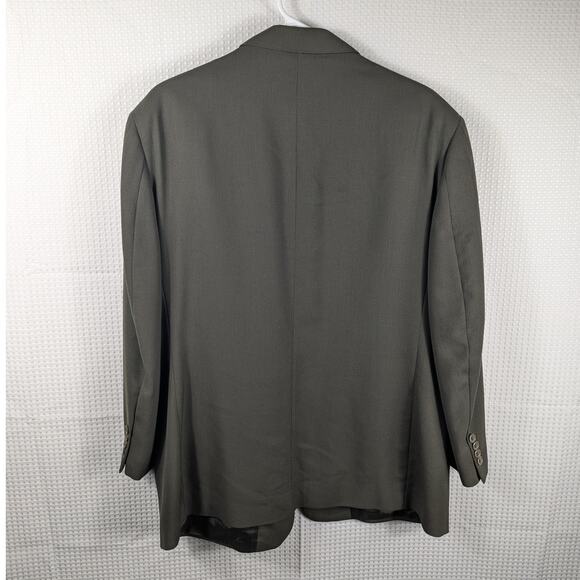 Kenneth Cole New York 42R 36x28 Suit Olive Green Men 2 Button Wool Blend USA - Picture 3 of 7